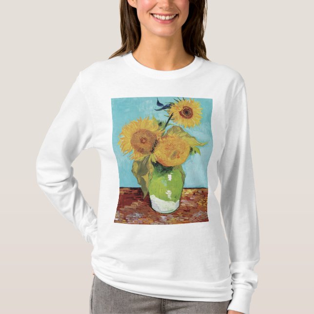 T-shirt Vase with Three Sunglowers 1888 by Vincent van Gog (Devant)