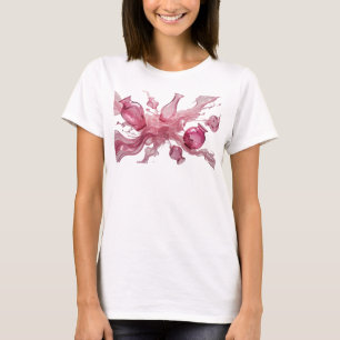 T-SHIRT VASES EN VERRE ROSE CLASSIQUE ÉCLABOUSSÉS DE PEINT