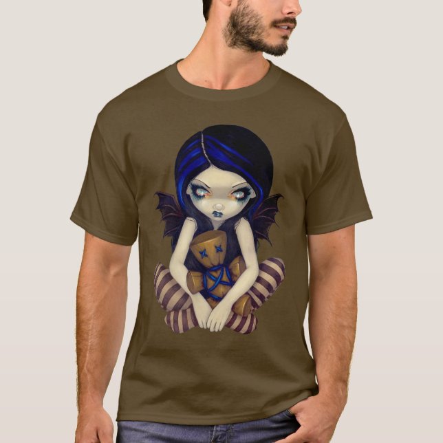 T-shirt Vaudou dans la chemise féerique gothique bleue (Devant)