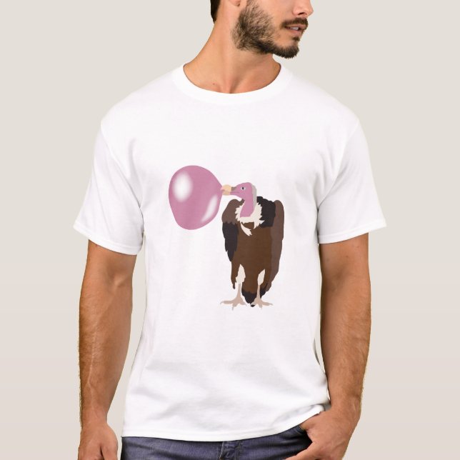 T-shirt Vautour de la bulle soufflant la bulle (Devant)
