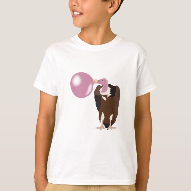 T-shirt Vautour de la bulle soufflant la bulle (Devant)