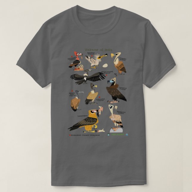 T-shirt Vautour de l'Inde (Design devant)