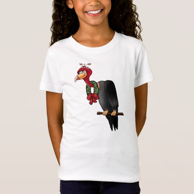 T-Shirt Vautour du dessin de Noël (Devant)
