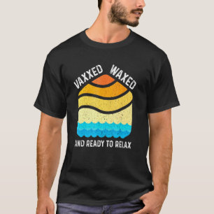 T-shirt Vaxxed Et Prêt À Se Détendre Retro Sunset Beach