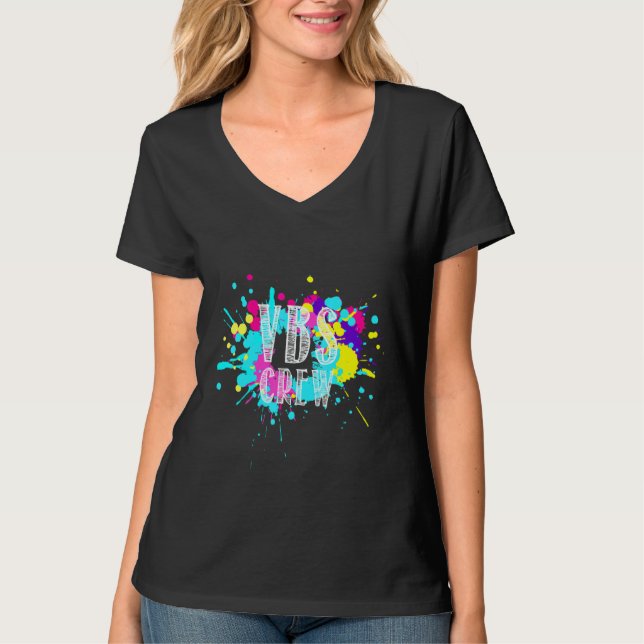 T-shirt Vbs Crew Apparel Crew Vacation Bible School Paint  (Devant)