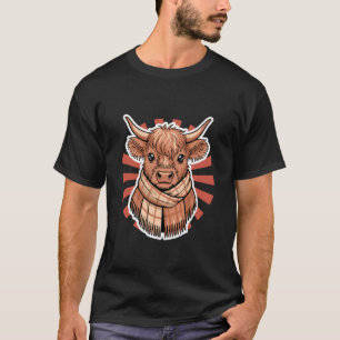 T-shirt Veau de vache Highland en écharpe