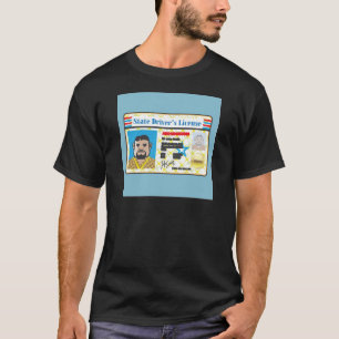 T-shirt Vecteur de carte d'identité à photo d'homme du