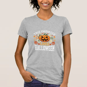 T-shirt Vecteur de citrouille d'ingénieur d'Halloween