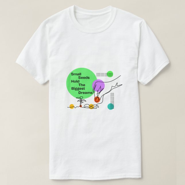 T-shirt Vecteur de semences et art de devis (Design devant)