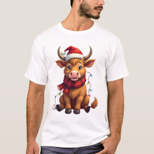 T-shirt Vecteur de vacances mignon de vache des Highlands 