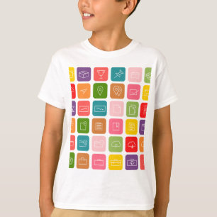 T-shirt vecteur d'icônes