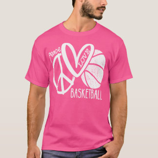 T-shirt Vecteur Peace Love Basketball