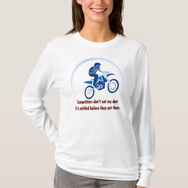 T-shirt Vecteur Vectoriel Dirt Biker (Devant)