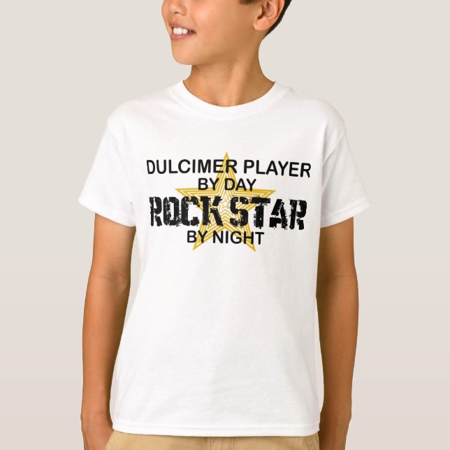 T-shirt Vedette du rock de dulcimer par nuit (Devant)