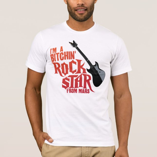 T-shirt Vedette du rock de Mars (Devant)
