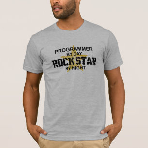 T-shirt Vedette du rock de programmeur par nuit