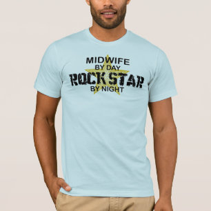 T-shirt Vedette du rock de sage-femme par nuit