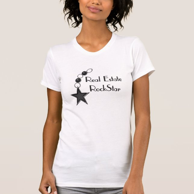 T-shirt Vedette du rock d'immobiliers (Devant)