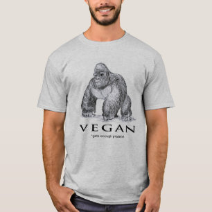 T-shirt Vega gorilla obtient assez de protéines drôle