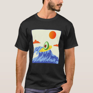 T-shirt Vegan Avocat Été Surfing