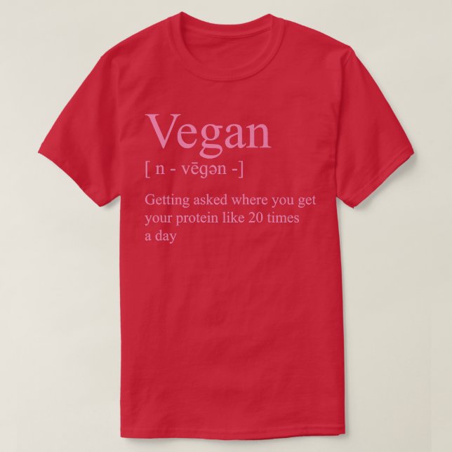 T-shirt Vegan Definition Getting Asked Where You Get Your  (Design devant)
