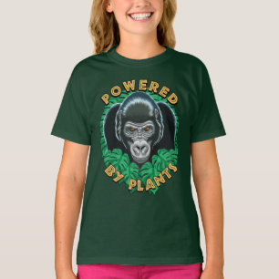 T-shirt Vegan Gorilla - Propulsé Par Citation Plante