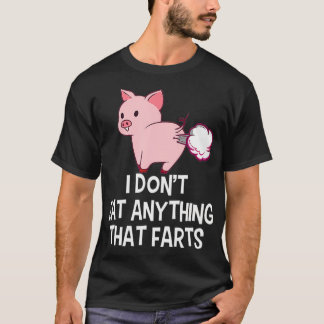 T-shirt Vegan Je ne mange rien qui fait peur Funny Pro V