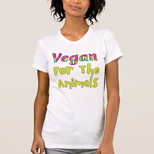 T-shirt Vegan pour les animaux t-shirt, tee-shirt des droi (Devant)
