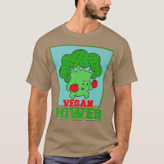 T-shirt Vegan Power Végétarien Légumes Boers combat Brocco