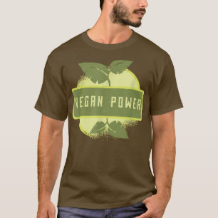 T-shirt Vegan Power Végétarien Plante Apple Bodybuilding W