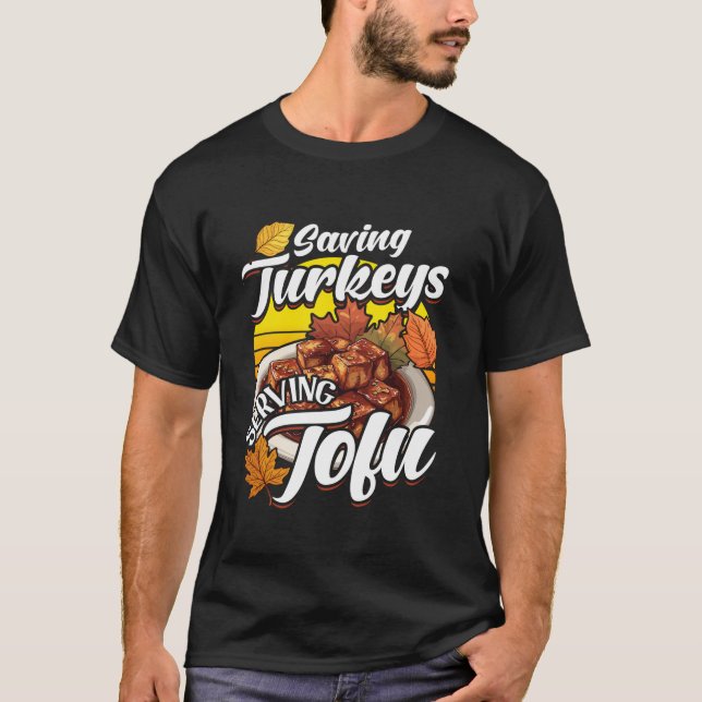 T-shirt Vegan Thanksgiving Plante Basé Fête pour Vegetaria (Devant)