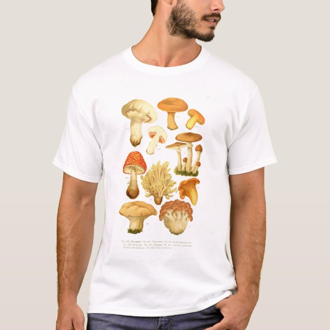 T-shirt Vegan Vintage Mushroom (Devant)