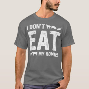 T-shirt Veganécrologie Je ne mange pas mes Homies Monde ve