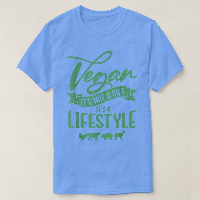 T-shirt Veganism It's Not A Diet It's A Lifestyle Vegan (Design devant)