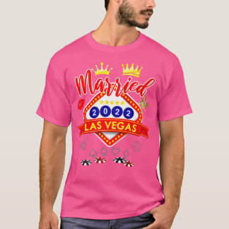 T-shirt Vegas Bachelor Party marié à Vegas Groom Bride