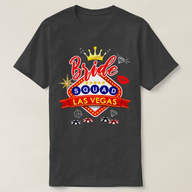 T-shirt Vegas Bride Squad 2022, Mariée à Vegas Bachelor (Design devant)