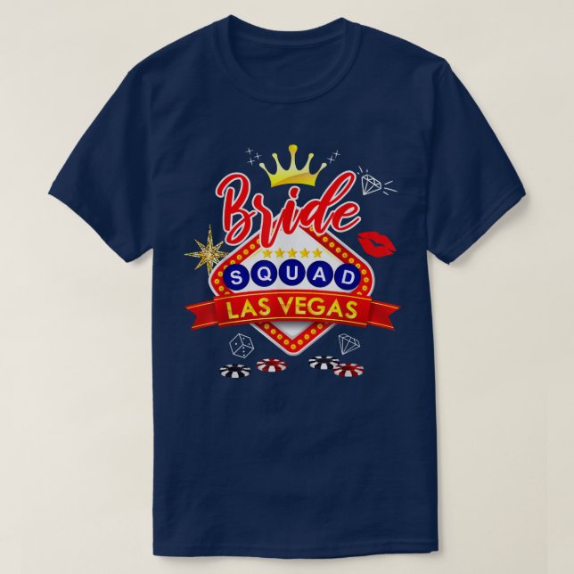 T-shirt Vegas Bride Squad 2022, Married in Vegas Bachelore (Design devant)