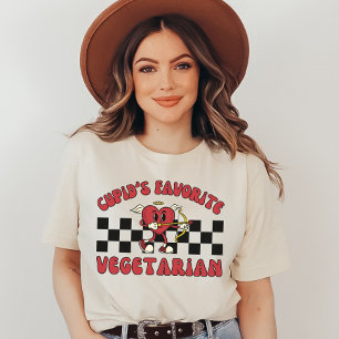 T-shirt Végétal Saint-Valentin, Cupidons Végétarien Favori