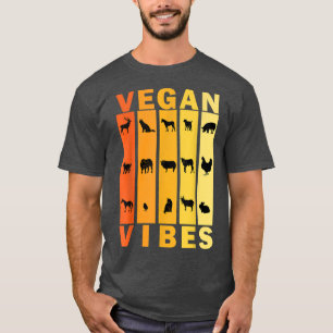 T-shirt Végétal Vibes Herbivore Végétarien Retro Vinatge S