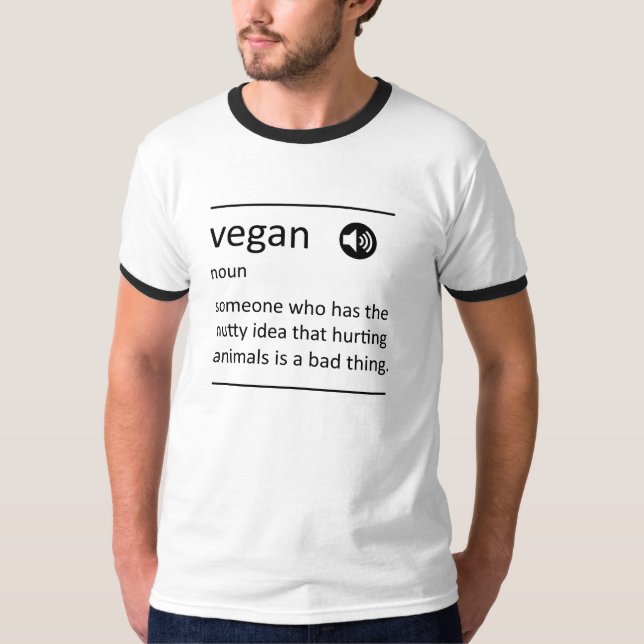 T-shirt Végétalien : blesser des animaux est une mauvaise (Devant)
