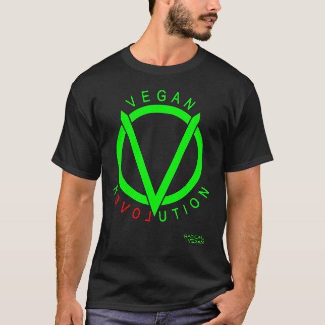 T-shirt végétalien de révolution : par le (Devant)