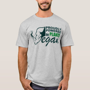 T-shirt Végétalien : Fièrement actionné par des plante