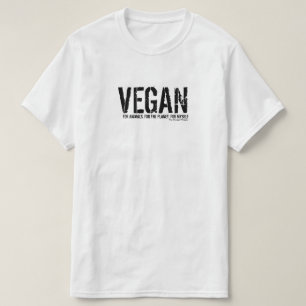 T-shirt Végétalien pour la chemise simple (blanche)