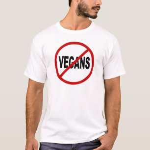 T-shirt Végétaliens de la haine Vegans/No permis la