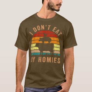 T-shirt Végétan amusant Je ne mange pas mes Homies Végétar