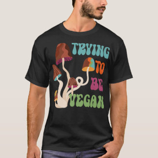 T-shirt Végétans Drôle, Végétariens les années 70 Style De