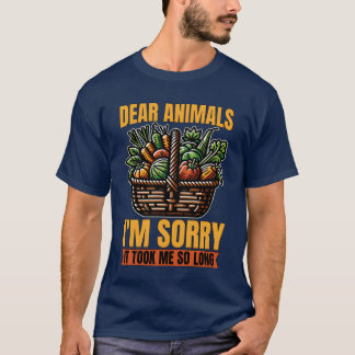 T-shirt Végétarien Chers Animaux Désolé Animalerie ami