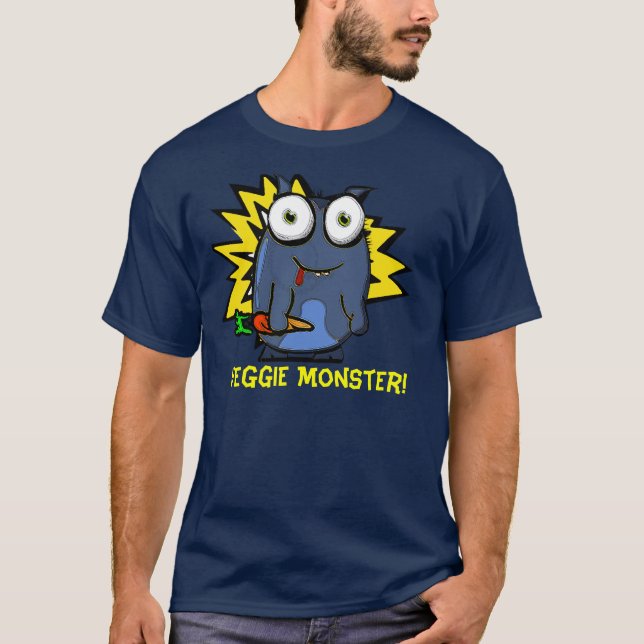 T-shirt végétarien d'obscurité de monstre (Devant)