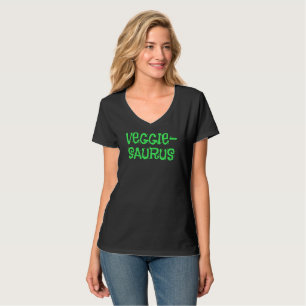T-shirt végétarien féminin Veggie-Saurus