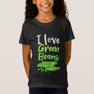 T-Shirt Végétarien J'adore Les Haricots Verts